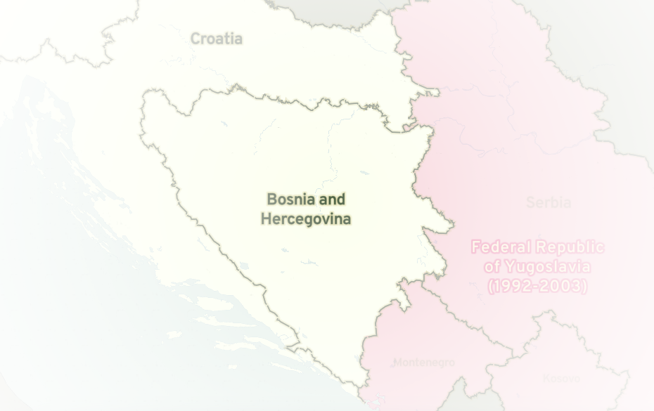 a map of Bosnia-Hercegovina